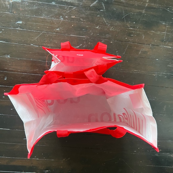 2 red Lululemon Tote Bags Large and Small - Picture 4 of 6